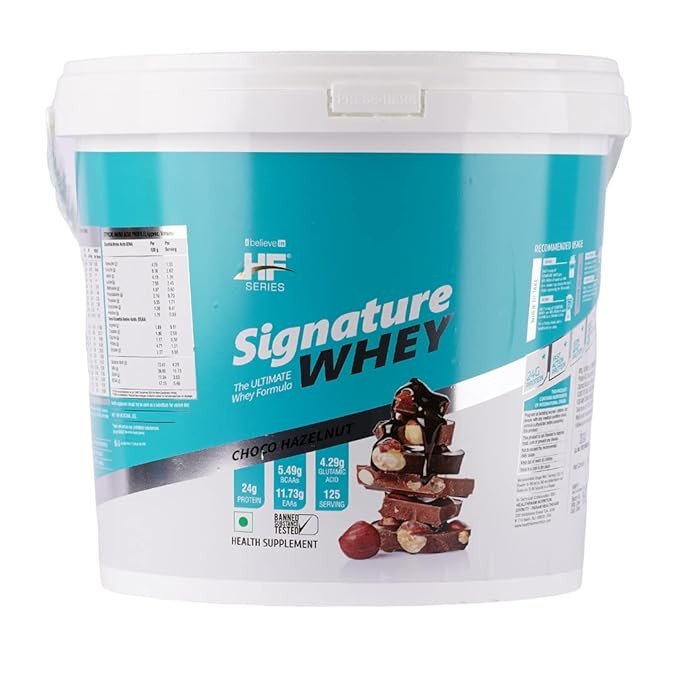 HF Series Signature Whey Protein Powder| 125 servings|Build Lean and Bigger Muscle |4kg